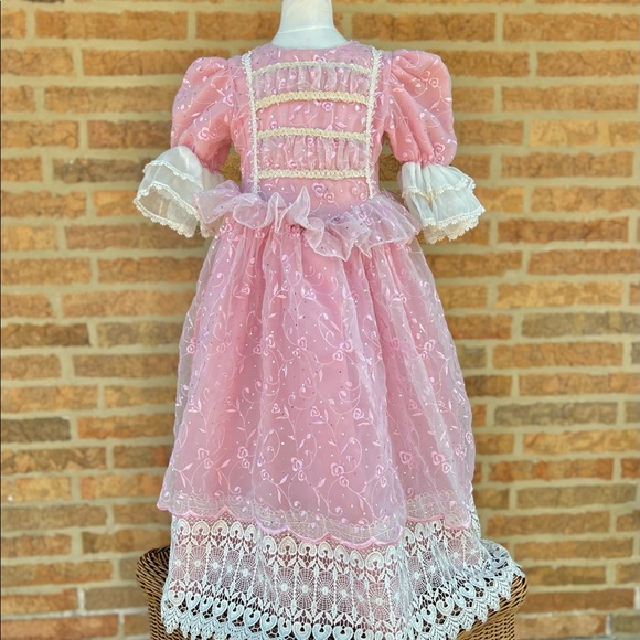 Princess Pink Poofy Dress, Marie Antoinette, Hamilton, Sz 4, Fancy Historical - Picture 3 of 13